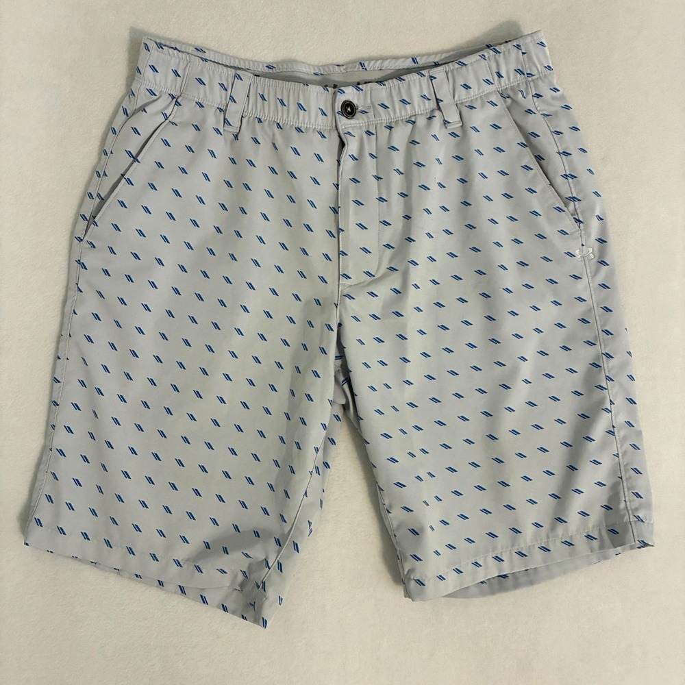 Under Armour Golf Shorts Mens Size 36 Performance Elastic Waist Preppy AOP